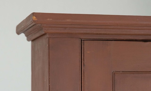 Jonathan Fisher desk and bookcase cornice