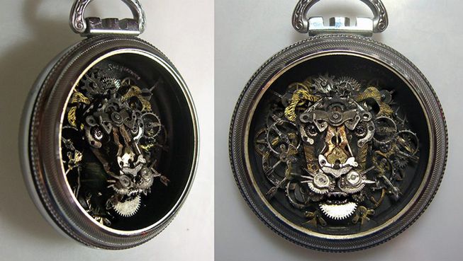 Lion pocketwatch art