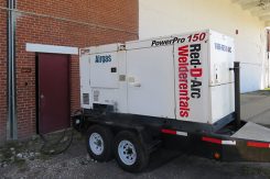 Flood remidiation efforts aided by power generator